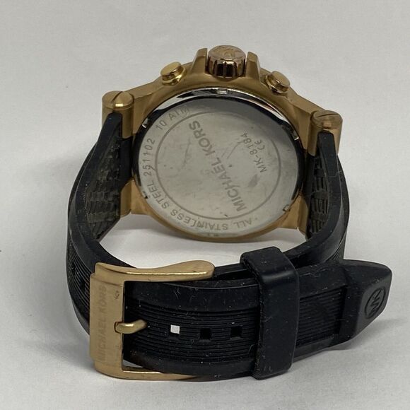 Michael Kors Dylan MK8184 Men's Black Silicone Analog Dial Quartz Watch VK772 - Picture 10 of 12